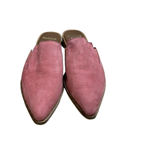 One Teaspoon Suede Leather Mules Pink Women’s Size 7 Slip On CottageCore Prarie - Picture 15 of 16